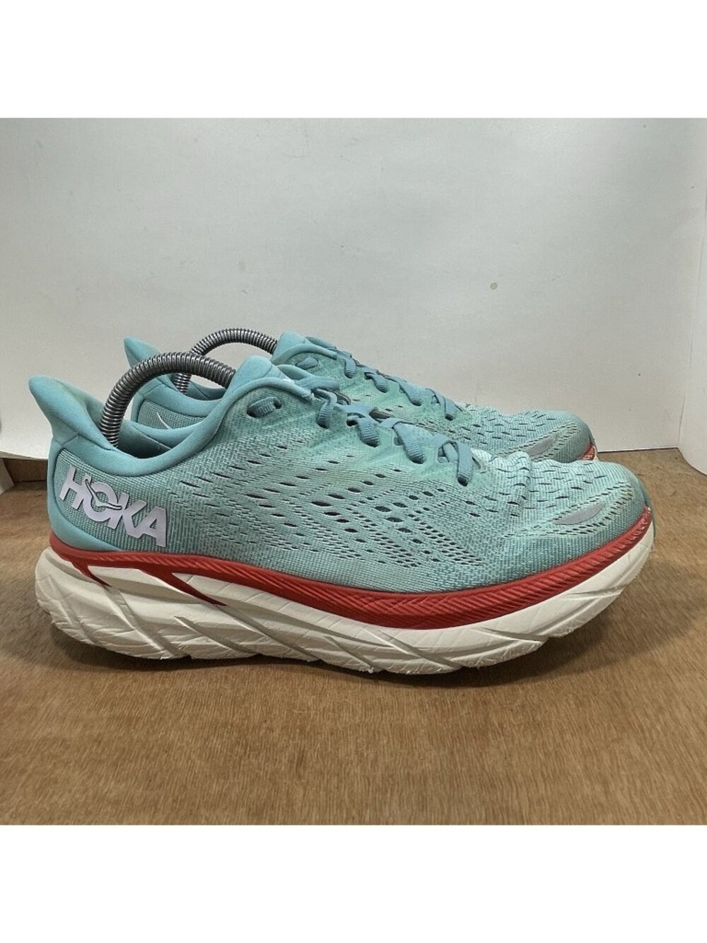 Hoka One One Clifton 8 Women Size 10 Blue Running Shoes Sneakers